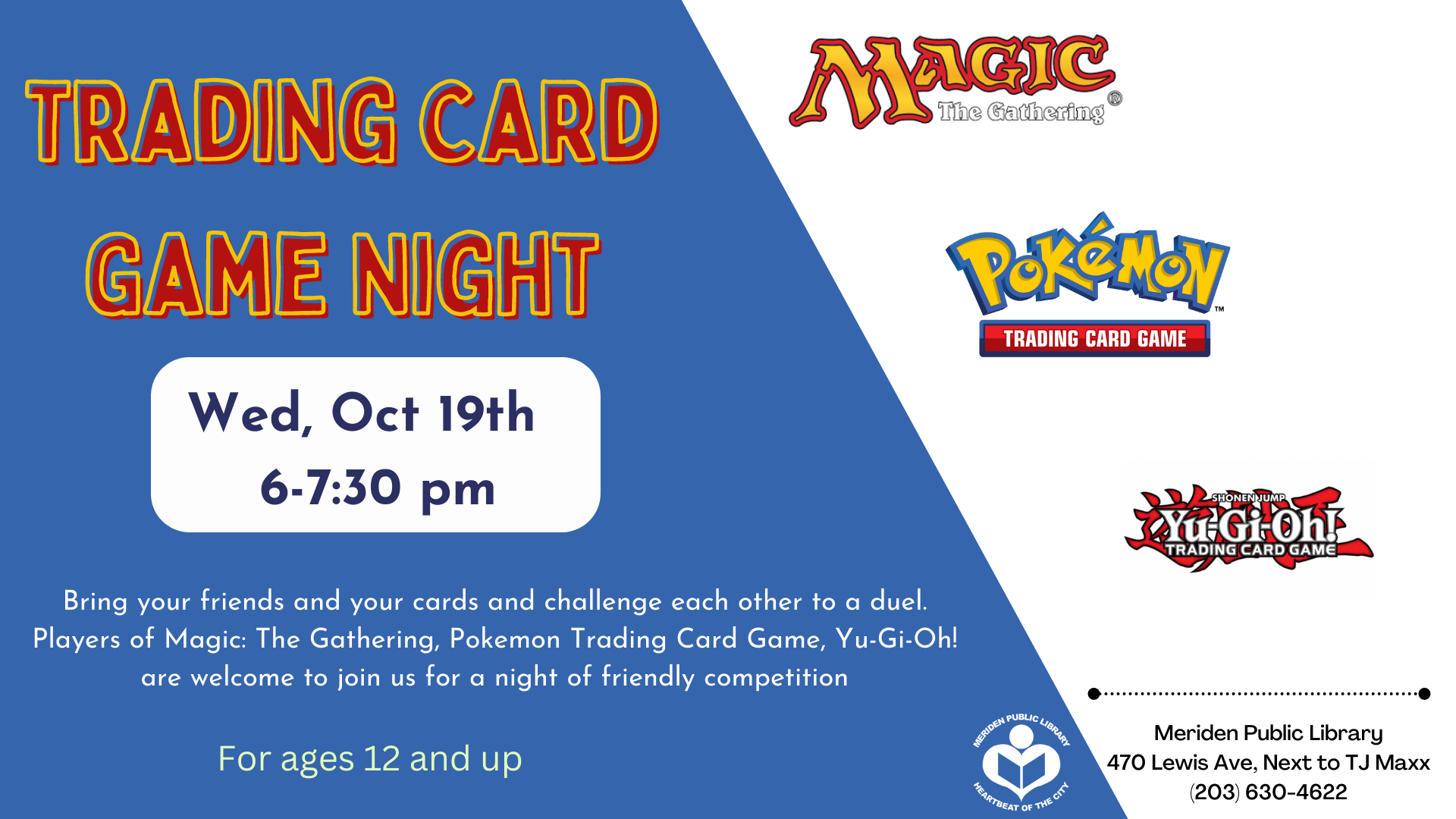 Trading Card Game Night | Meriden Public Library