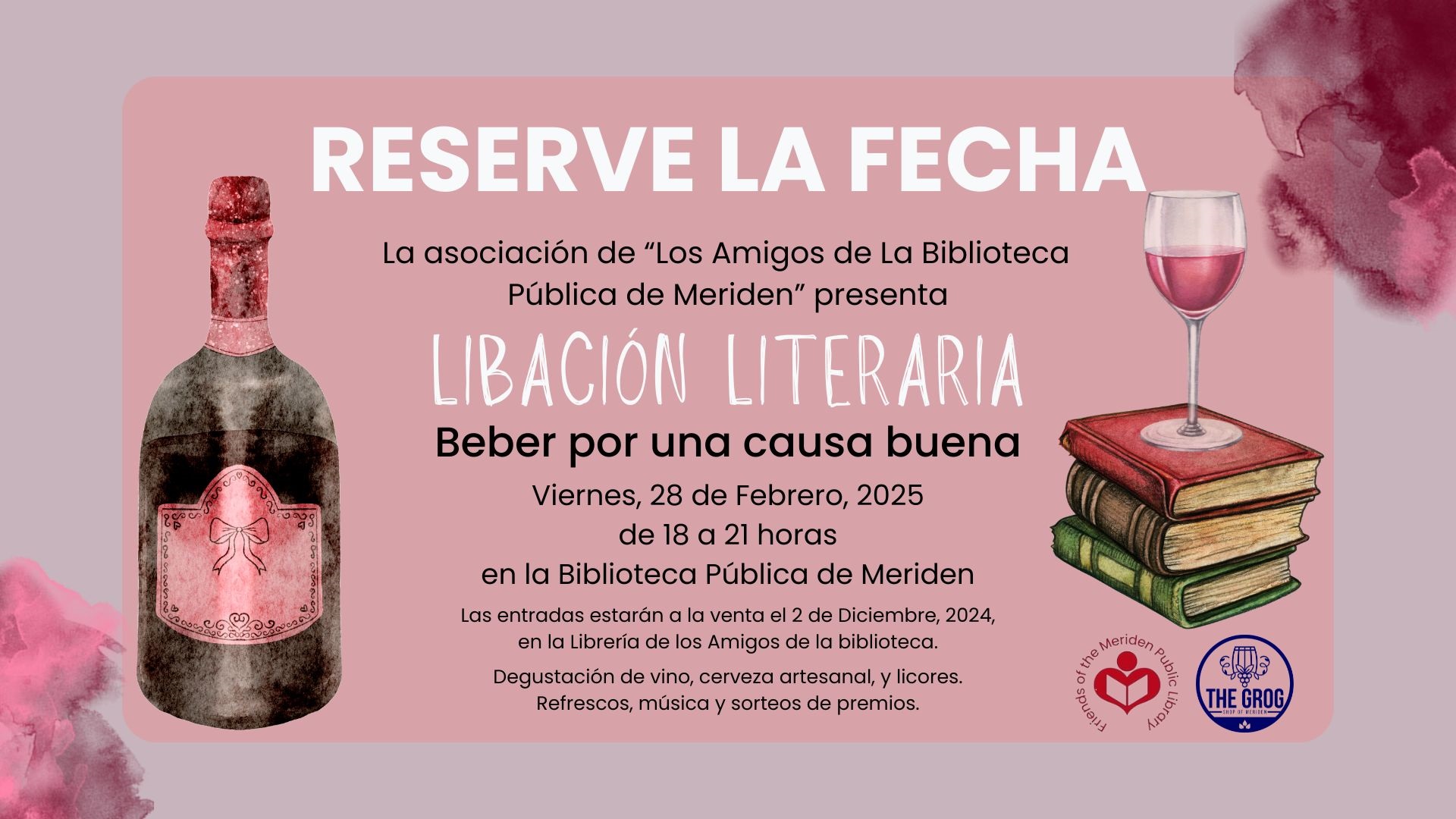 Libacion literaria:Beber por una causa buena 28 de Febrero, 2025