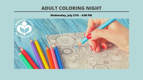 Adult coloring