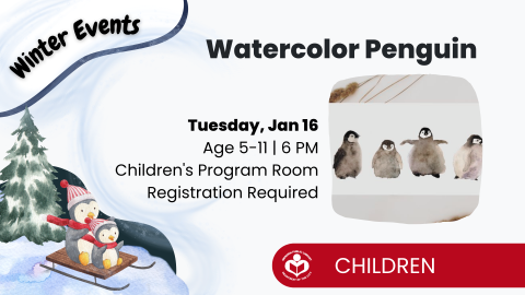 A picture of the watercolor penguin craft is featured