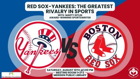 Yankees logo on left vs red sox logo on right with verbiage in center